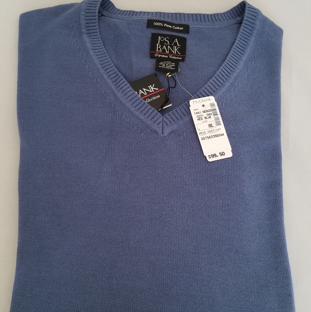 Jos A Bank Mens V-Neck Sweater XXL NWT